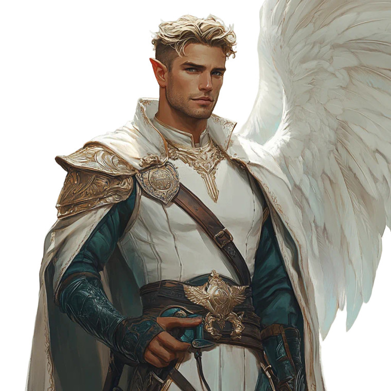 Adonis Aasimar Cleric Vinyl Car Decal Sticker – Waterproof & UV-Resistant 8"