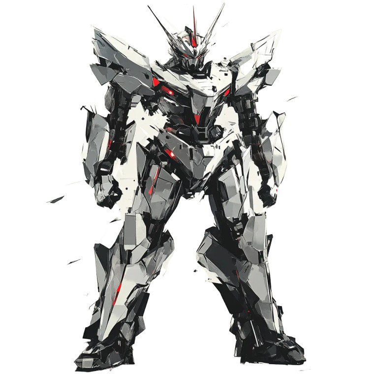 Gundam Mech Art Vinyl Car Decal Sticker – Waterproof & UV-Resistant 8"