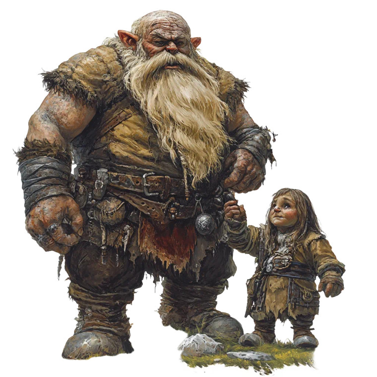 Dwarf And Giant Vinyl Car Decal Sticker – Waterproof & UV-Resistant 8"