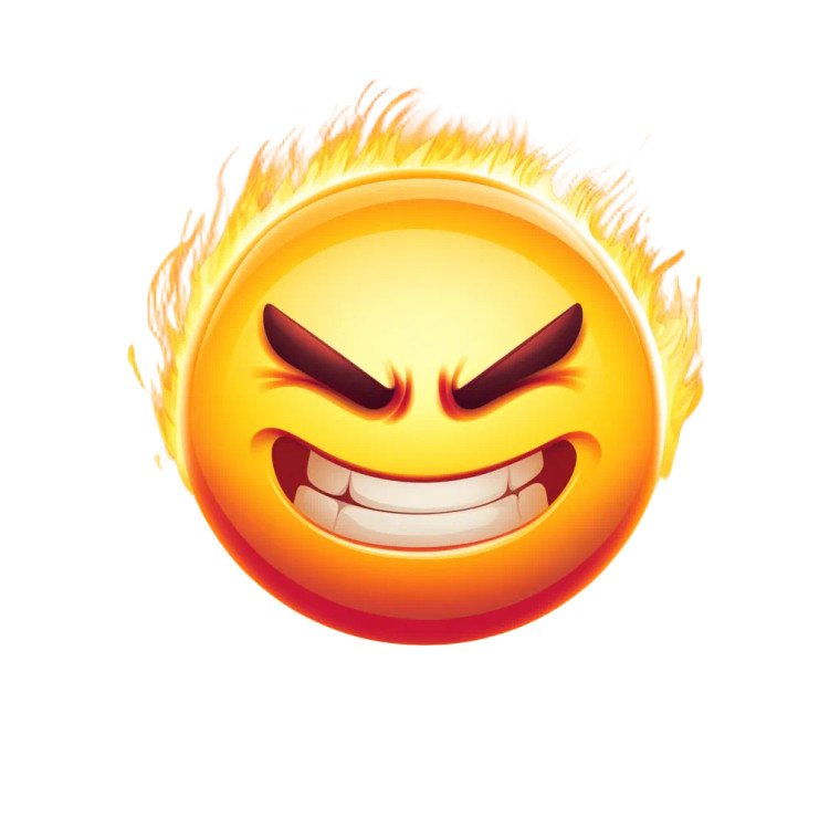 Wicked Emoji Vinyl Car Decal Sticker – Waterproof & UV-Resistant 8"