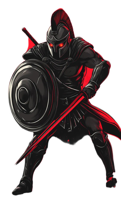 Spartan Warrior Stance Vinyl Car Decal Sticker – Waterproof & UV-Resistant 8"