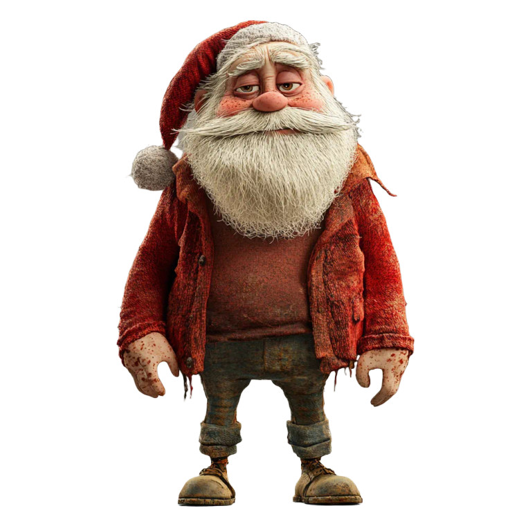 Sad Santa Claus Vinyl Car Decal Sticker – Waterproof & UV-Resistant 8"