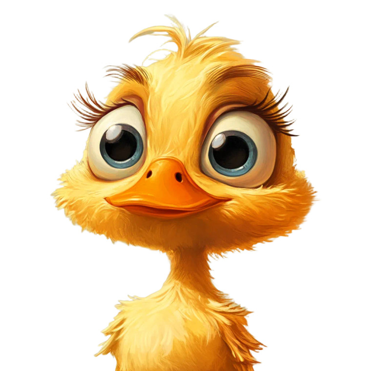 Worried Cartoon Duck Vinyl Car Decal Sticker – Waterproof & UV-Resistant 8"