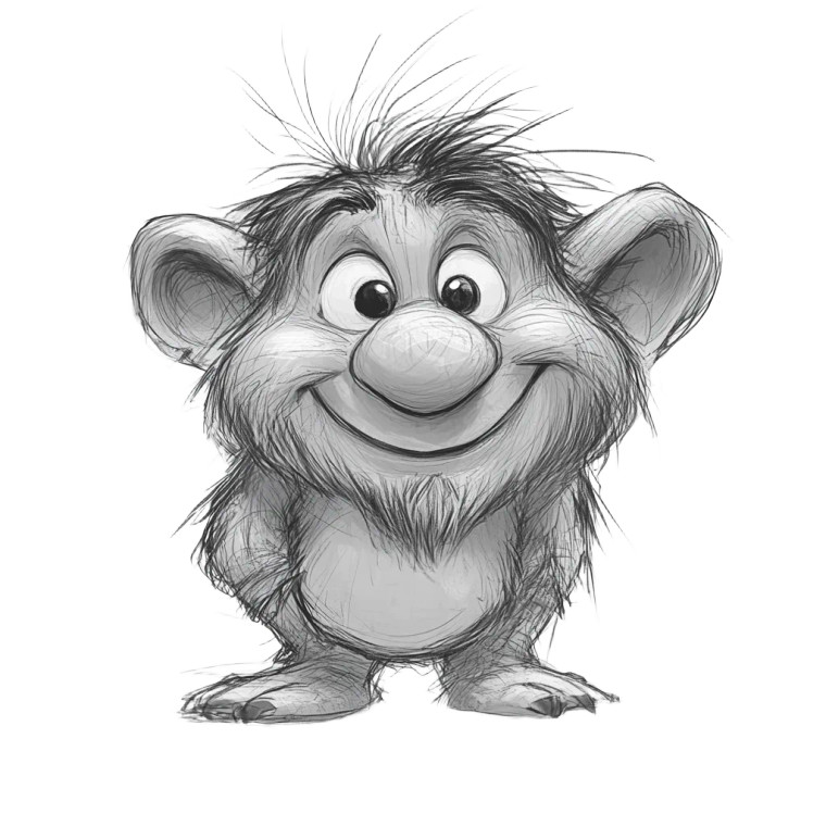 Friendly Troll Character Vinyl Car Decal Sticker – Waterproof & UV-Resistant 8"