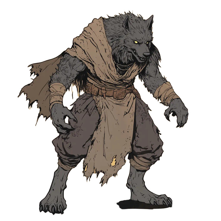 Feral Werewolf V2 Vinyl Car Decal Sticker – Waterproof & UV-Resistant 8"