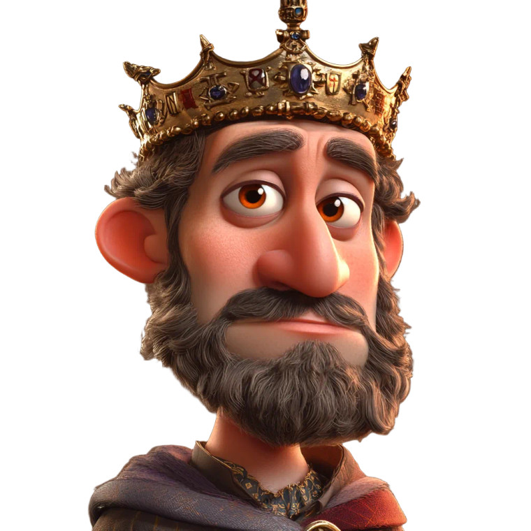 Pixar King Portrait V2 Vinyl Car Decal Sticker – Waterproof & UV-Resistant 8"