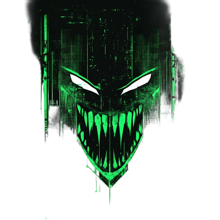 Cyberpunk Vampire Teeth Vinyl Car Decal Sticker – Waterproof & UV-Resistant 8"