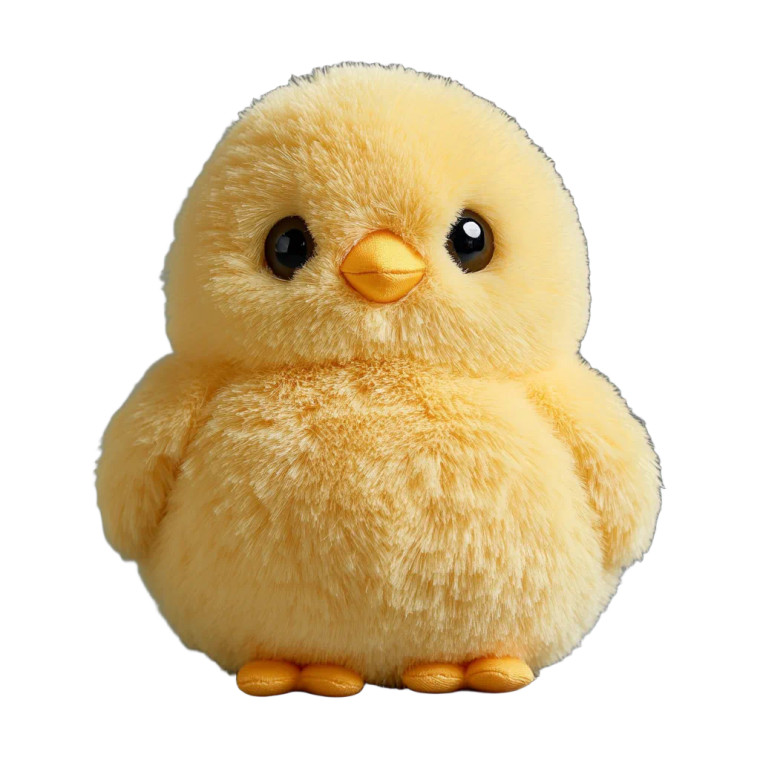 Yellow Fluffy Chick Vinyl Car Decal Sticker – Waterproof & UV-Resistant 8"