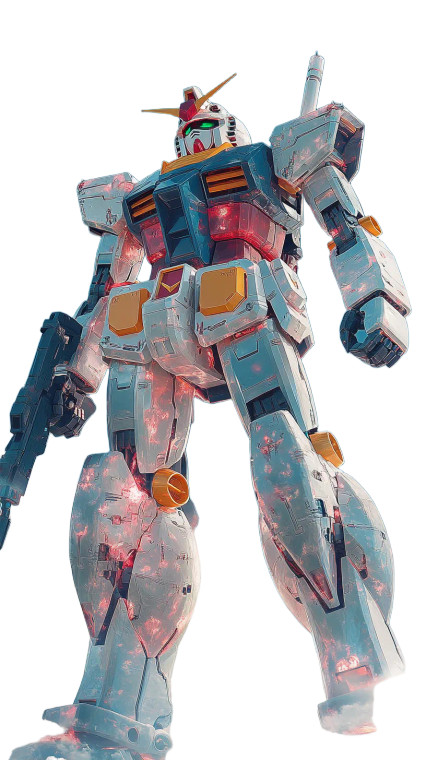 Jelly Style Gundam Vinyl Car Decal Sticker – Waterproof & UV-Resistant 8"