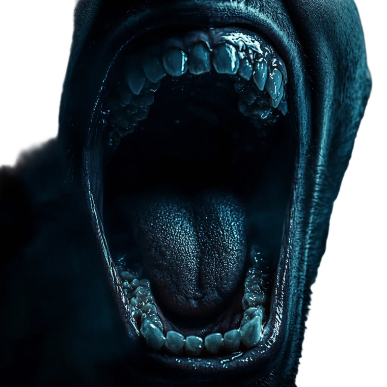 Yelling Mouth Close-Up Vinyl Car Decal Sticker – Waterproof & UV-Resistant 8"