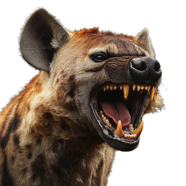 Snarling Hyena V2 Vinyl Car Decal Sticker – Waterproof & UV-Resistant 8"