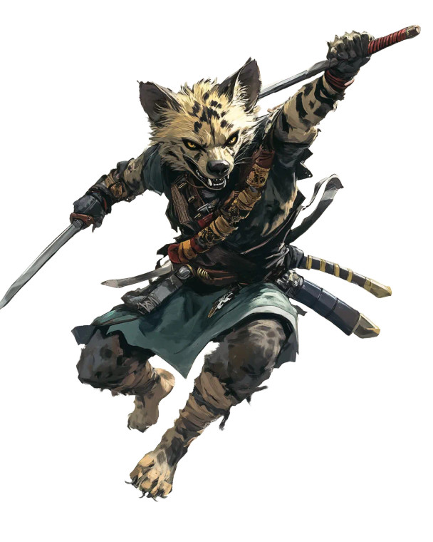 Hyena Tabaxi Rogue Vinyl Car Decal Sticker – Waterproof & UV-Resistant 8"