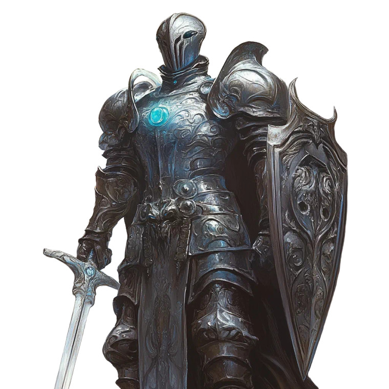 Shield Guardian Construct Vinyl Car Decal Sticker – Waterproof & UV-Resistant 8"