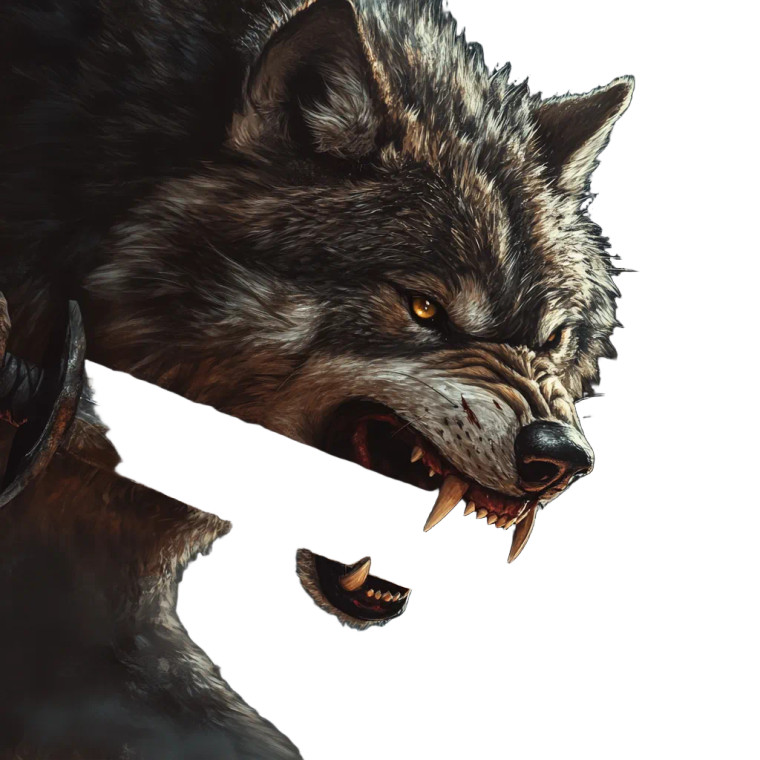 Angry Grey Wolf V2 Vinyl Car Decal Sticker – Waterproof & UV-Resistant 8"