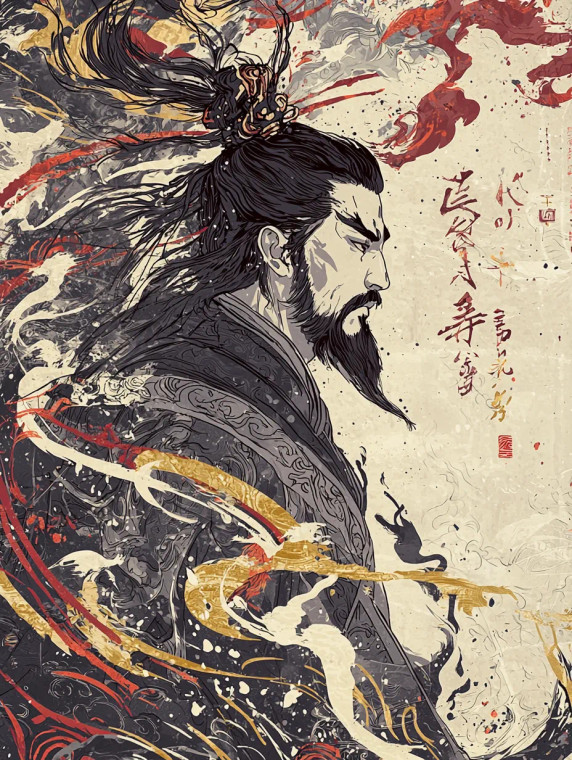 Three Kingdoms Poster Vinyl Car Decal Sticker – Waterproof & UV-Resistant 8"