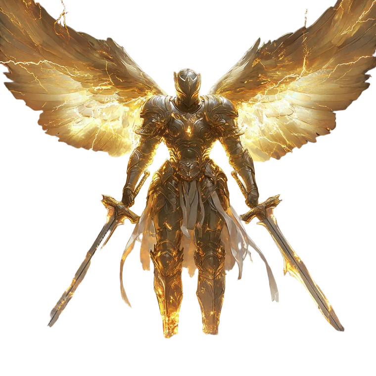 Divine Angel Warrior V3 Vinyl Car Decal Sticker – Waterproof & UV-Resistant 8"