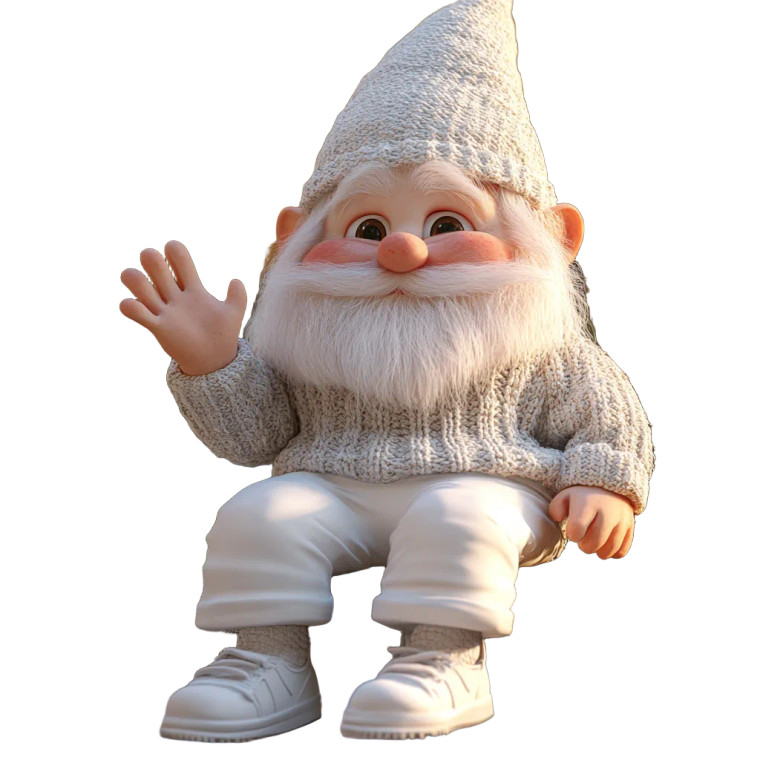 Joyful Gnome Vinyl Car Decal Sticker – Waterproof & UV-Resistant 8"