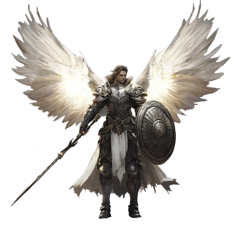 Radiant Aasimar Cleric Vinyl Car Decal Sticker – Waterproof & UV-Resistant 8"
