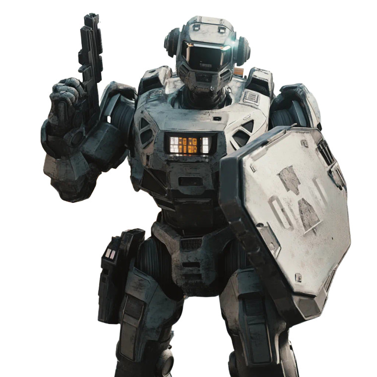 Urban Combat Mech Vinyl Car Decal Sticker – Waterproof & UV-Resistant 8"