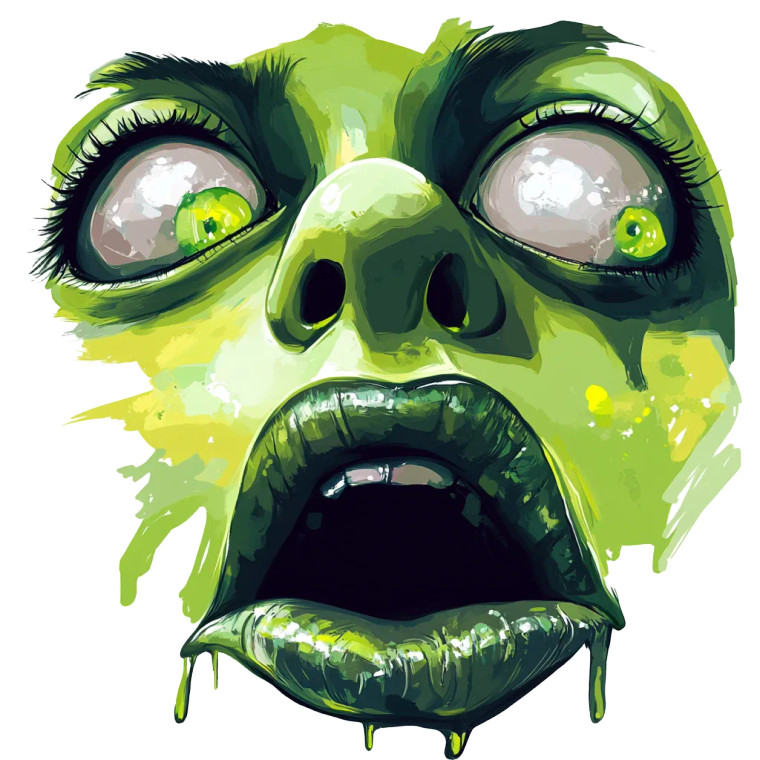 Dark Fantasy Zombie V2 Vinyl Car Decal Sticker – Waterproof & UV-Resistant 8"