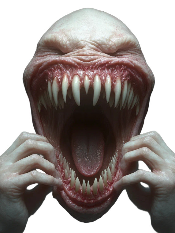 Deformed Humanoid Art Vinyl Car Decal Sticker – Waterproof & UV-Resistant 8"