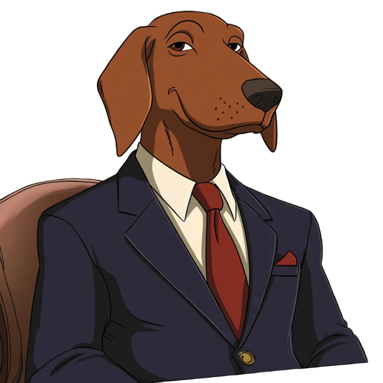Dachshund Office Worker Vinyl Car Decal Sticker – Waterproof & UV-Resistant 8"