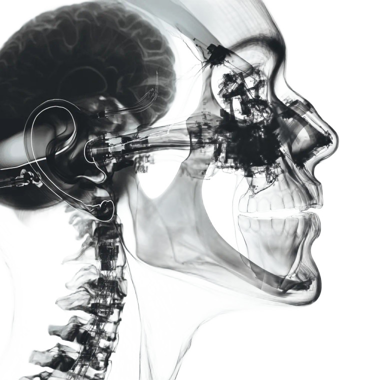 Robotic Face X-Ray V2 Vinyl Car Decal Sticker – Waterproof & UV-Resistant 8"