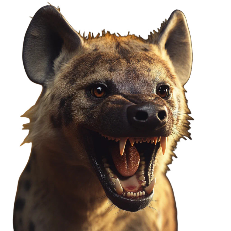 Hyena Close-Up Vinyl Car Decal Sticker – Waterproof & UV-Resistant 8"