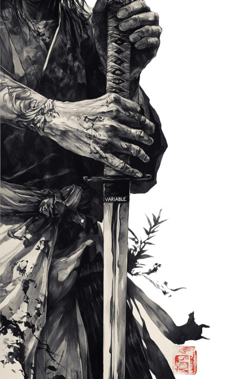 Samurai And Hands Vinyl Car Decal Sticker – Waterproof & UV-Resistant 8"