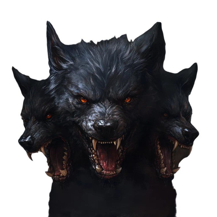 Realistic Cerberus Vinyl Car Decal Sticker – Waterproof & UV-Resistant 8"