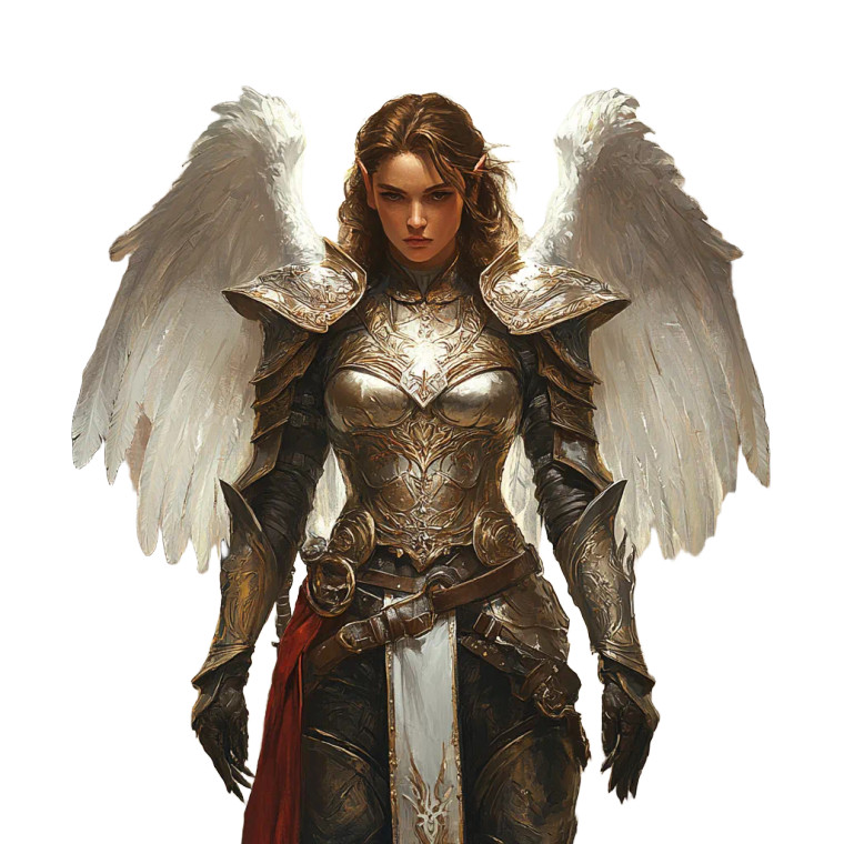 Half-Elf Paladin Vinyl Car Decal Sticker – Waterproof & UV-Resistant 8"