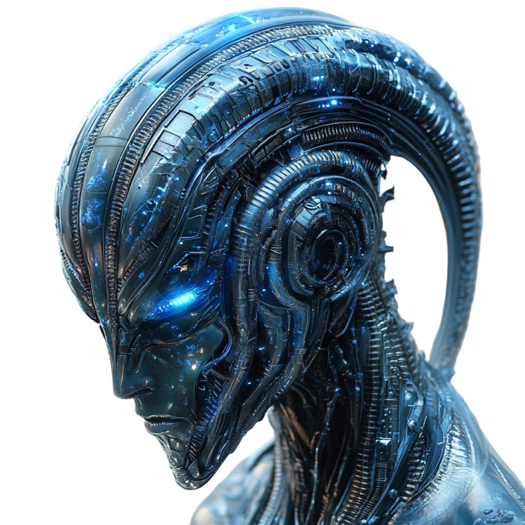 Metallic Cyborg Naturomancer Vinyl Car Decal Sticker – Waterproof & UV-Resistant 8"