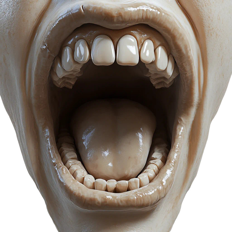 Wide Open Mouth V2 Vinyl Car Decal Sticker – Waterproof & UV-Resistant 8"