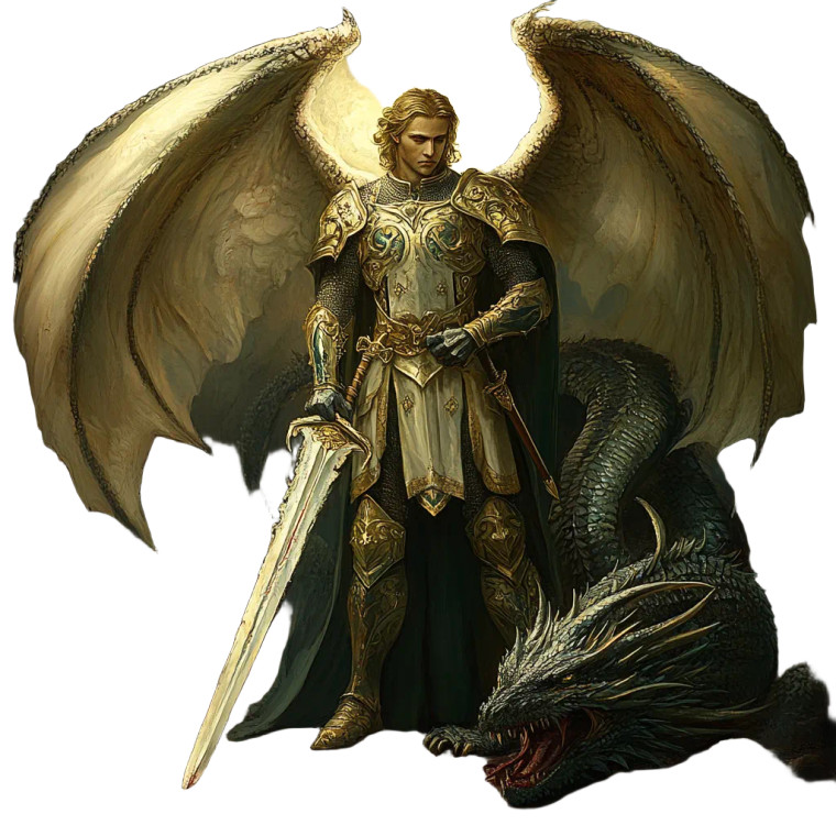 Saint Michael Victorious V2 Vinyl Car Decal Sticker – Waterproof & UV-Resistant 8"