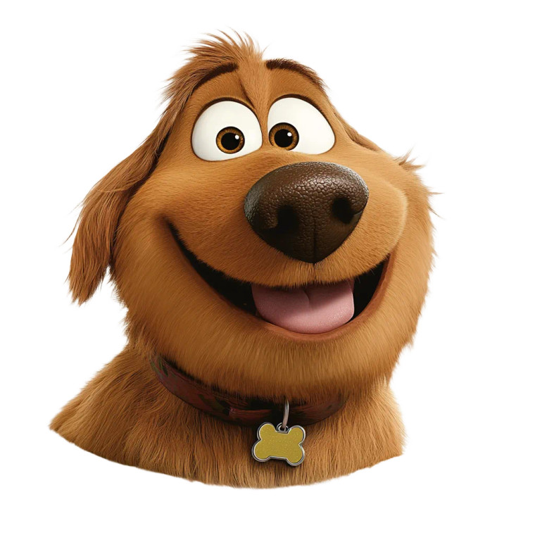 Pixar Brown Dog V2 Vinyl Car Decal Sticker – Waterproof & UV-Resistant 8"