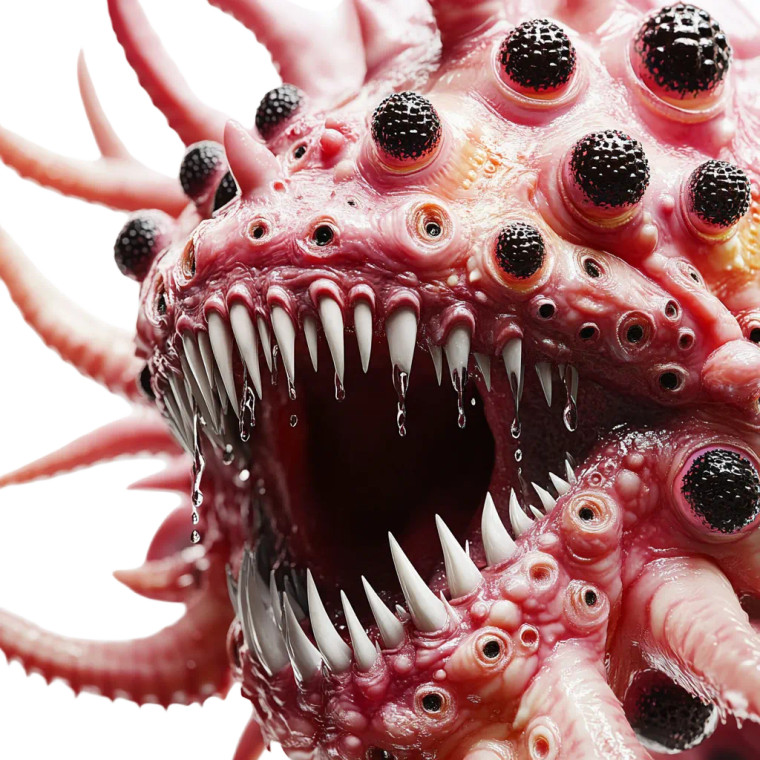 Alien Monster Mouth V3 Vinyl Car Decal Sticker – Waterproof & UV-Resistant 8"