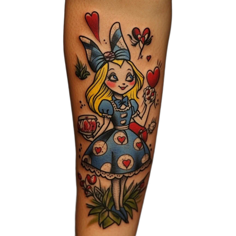 Alice Flash Tattoo Vinyl Car Decal Sticker – Waterproof & UV-Resistant 8"