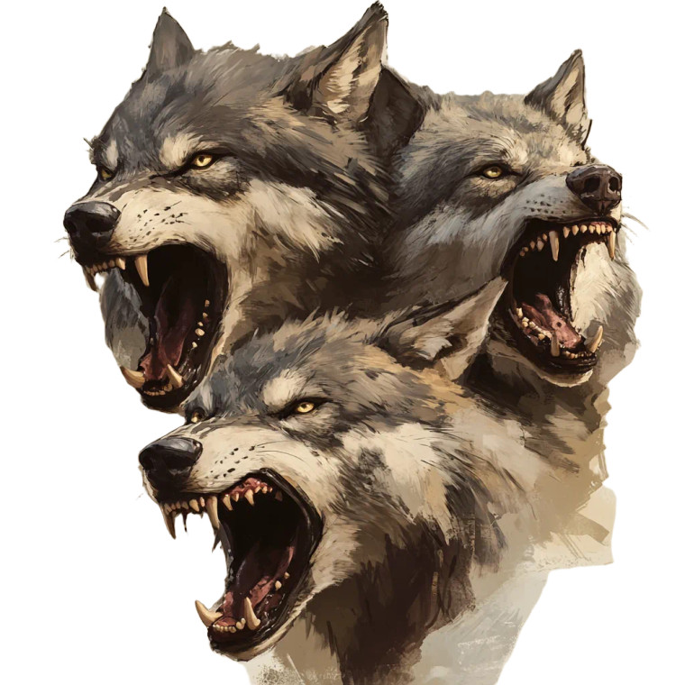 Snarling Wolves Stack Vinyl Car Decal Sticker – Waterproof & UV-Resistant 8"