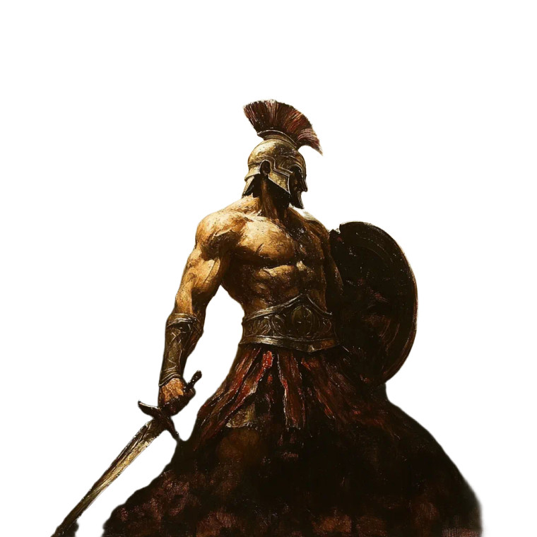 Epic Greek Warrior V3 Vinyl Car Decal Sticker – Waterproof & UV-Resistant 8"