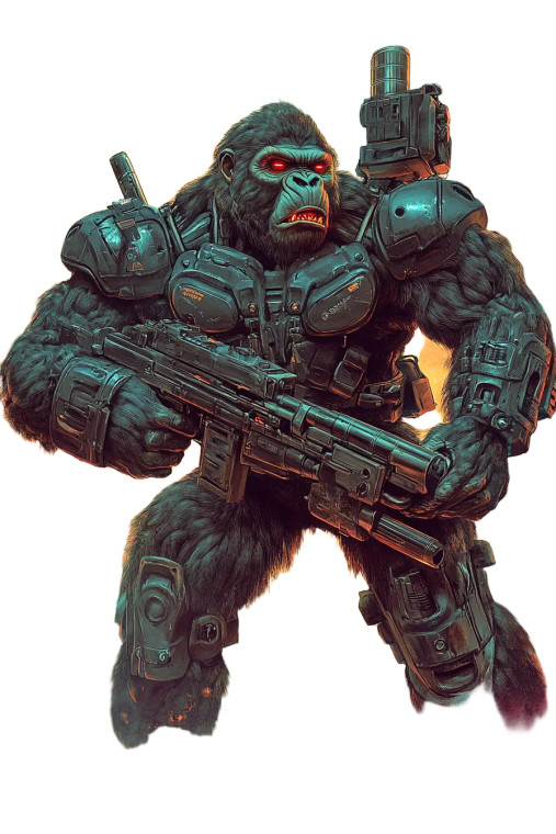 Cyborg Gorilla Fight Vinyl Car Decal Sticker – Waterproof & UV-Resistant 8" Cyborg Gorilla Fight Vinyl Car Decal Sticker – Waterproof & UV-Resistant 8"