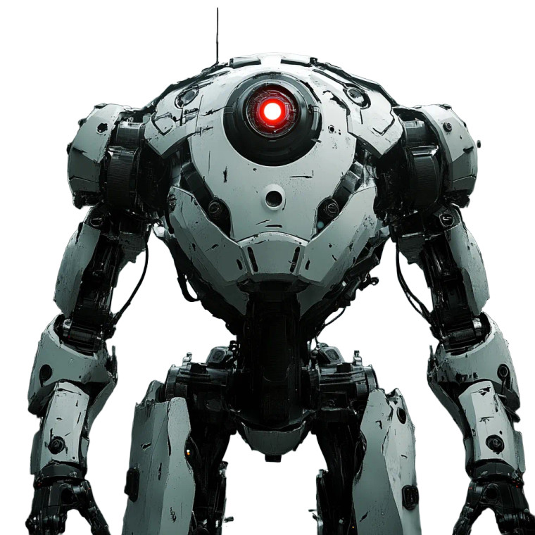 Evil Battle Robot Vinyl Car Decal Sticker – Waterproof & UV-Resistant 8"