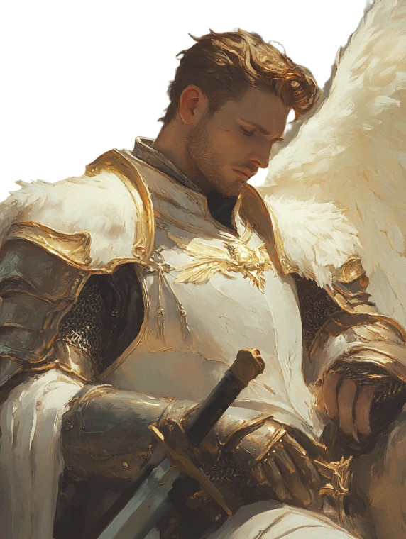 Angel Knight V5 Vinyl Car Decal Sticker – Waterproof & UV-Resistant 8"