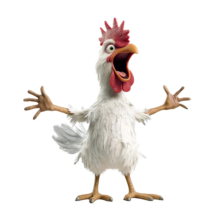 Chicken Politician Vinyl Car Decal Sticker – Waterproof & UV-Resistant 8"