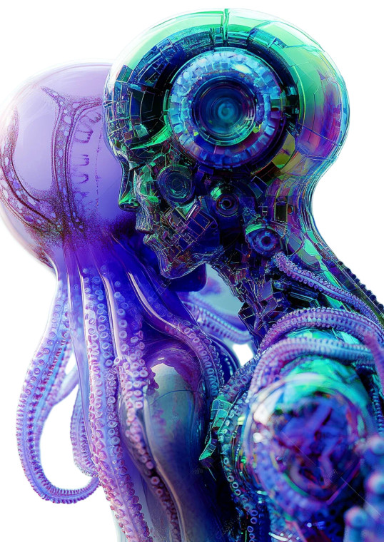 Cephalopod Embrace Vinyl Car Decal Sticker – Waterproof & UV-Resistant 8"