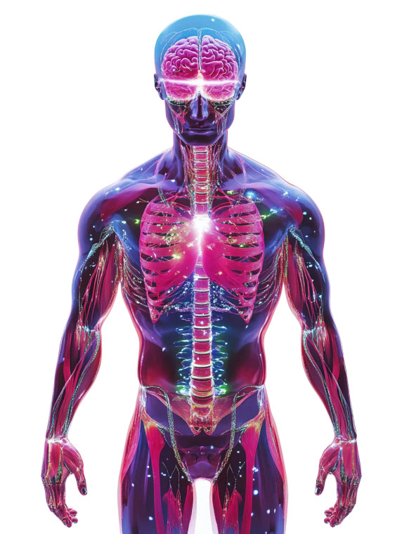 Translucent Human Anatomy Vinyl Car Decal Sticker – Waterproof & UV-Resistant 8"