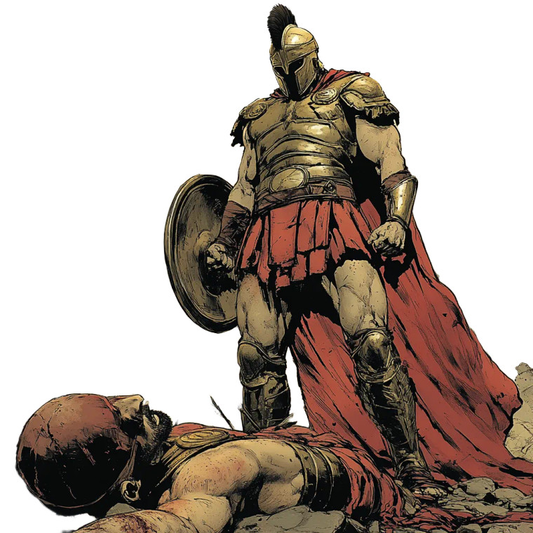 Triumphant Spartan Warrior Vinyl Car Decal Sticker – Waterproof & UV-Resistant 8"