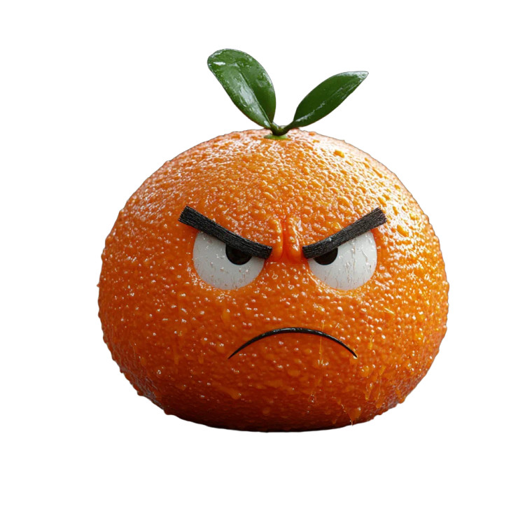 Evil Tangerine Vinyl Car Decal Sticker – Waterproof & UV-Resistant 8"