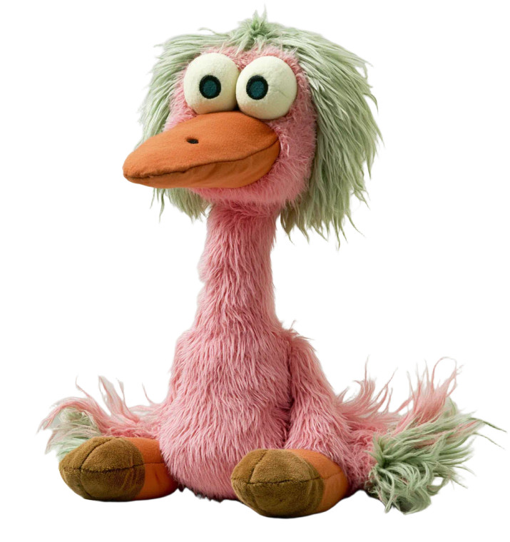 Plush Swan Toy Vinyl Car Decal Sticker – Waterproof & UV-Resistant 8"