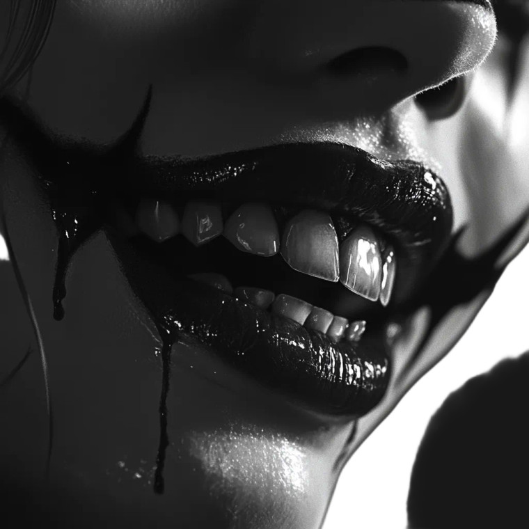 Evil Joker Mouth Vinyl Car Decal Sticker – Waterproof & UV-Resistant 8"