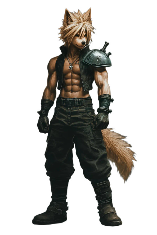 Anthropomorphic Wolf Strife Vinyl Car Decal Sticker – Waterproof & UV-Resistant 8"